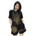 Women's Clothing Summer New Short Sleeved Shorts Women's Casual Suits European Women's Clothing Hot Diamond T Shirt Two Piece Suit_ecoleips.com