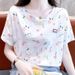 Short-sleeved T-shirt Women's Top Summer Dress New Loose Large Size Small Fresh Design Niche T-shirt Floral Shirt_ecoleips.com