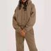2025 Autumn Winter New Women's Hooded Crew Neck Long Sleeve Two-Piece Set Sweatshirt For Women_ecoleips.com