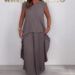 Women's Style Two Piece Set Round Neck Solid Color Raglan Sleeve Top With Pleated Straight Leg Pants_ecoleips.com