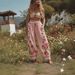Women's Wide Leg Cotton Linen Pants American Style Loose Fit Youthful Straight Leg Patchwork Hem Halloween Theme New Summer_ecoleips.com
