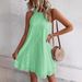 2026 Women's White Floral Cut-out Halter Neck Dress, Sleeveless Bohemian Maxi Dress With Irregular Hem For Beach Holiday_ecoleips.com