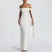 Women's Trendy Bodycon Maxi Dress Wrap-Around Ribbon Waist Corset Top 3 Colors S to L_ecoleips.com