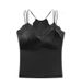 Silk Satin Lace Camisole For Women, Summer Lightweight With Built-in Chest Pads, Mesh Slim-fit Base Top_ecoleips.com