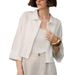 Fashionable Pure Cotton Long Sleeved Shirt Women's Cardigan Style Spring Short Top_ecoleips.com