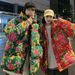 girl 2024 Northeast Large Flower New Jacket Winter National Trend Thickened Coat Couple Plus Size Cotton Clothing Hooded_ecoleips.com