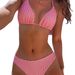 Polka Dot Bikini Set, Adjustable Tie Side Two-Piece Swimsuit For Beach Vacation, Sexy Women's Swimwear_ecoleips.com