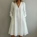 European And American Women's Retro Elegant V Neck Floral Embroidery Long Sleeved Dress 2026_ecoleips.com