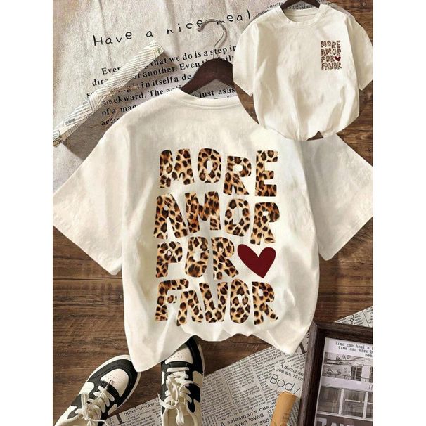 EMERY ROSE Women's Pure Cotton T Shirts European Size Autumn Leopard Print Top for Ladies_ecoleips.com