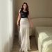 High Waist Polka Dot Midi Skirt for Women Flowy Slim Fit Bodycon Long Skirt with Ruffled Hem And Fish Tail Design_ecoleips.com