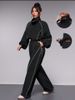 Trendy Contrast-Trim Women's Zip-Up Jacket & Jogger Pants Set – Streetwear Activewear (S-XL) | Lightweight Polyester For Summer_ecoleips.com
