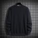 Men's plus Size Embroidered Letter Crew Neck Sweatshirt Trendy Casual Loose Fitting Sports Top for Autumn_ecoleips.com