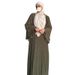Verve Mq155 Muslim Dubai Pullover Abaya Chiffon Pleated Dress Solid Color Women's Clothing_ecoleips.com
