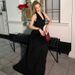 Women's Slimming Evening Dress European American Style V Neck Sleeveless Halter Neck Pleated Waist Sexy 2026 New_ecoleips.com