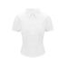 AD126 Cross-border Bubble Short-sleeve Slim-fit Short Satin Cardigan Buttoned Casual Comfortable POLO Shirt_ecoleips.com