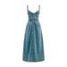 Women’s Clothing Spring And Summer Suspenders Distressed Casual Style Button Denim Long Dress_ecoleips.com