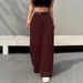 Summer High-Waisted A-Line Straight Leg Pants For Women Trendy Fashion Cool Loose Fit Slimming Casual Suit Pants_ecoleips.com