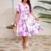 Plus Size Floral Dress For Women Waist Cinching Summer Fashion For Spring/Autumn_ecoleips.com