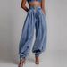 Women's Clothing New Spring And Summer High Waist Zipper Loose Jeans Women's Retro Balloon Pants Casual Trousers_ecoleips.com