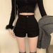 Women's High-Waisted Stretch Denim Shorts - Black Summer Slimming Hot Pants With Butt-Lifting Design | Sizes S-2XL_ecoleips.com