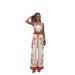 Women's Clothing Summer Women's Fashion Flower Suspender Top Wide Leg Pants Suit 68607_ecoleips.com