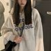 American-style Women's Sweatshirt For Spring And Autumn, Trendy Brand, Loose Fit, Vintage Letter Print, Hooded, Hong_ecoleips.com