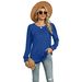 2025 Autumn/winter New Solid Color U-neck Pleated Long Sleeved T-shirt Top For Women_ecoleips.com