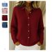 Women's Button Down Knitted Cardigan Coat Solid Color Casual Fashion Sweater Autumn Winter New_ecoleips.com