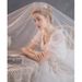 Main wedding dress bride large tail female small summer one-shoulder palace style_ecoleips.com