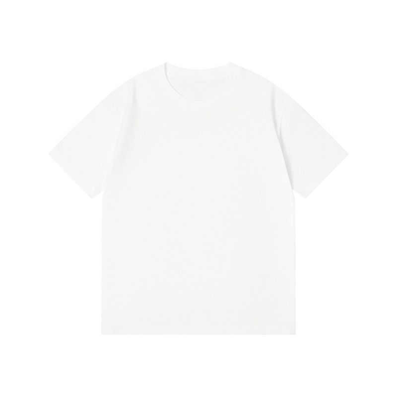 Japanese 230g Pure Cotton Short-sleeved T-shirt Women's Front Shoulder Crew Neck Top Solid Color Half-sleeved Bottoming Shirt_ecoleips.com