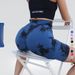 Women's Clothing Seamless Tie-Dye Style High Waist Quick-Dry Fitness Pants Peach Hip Yoga Tight Shorts_ecoleips.com