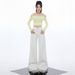 Wholesale White Non-tight-fitting Flared Jeans For Women, Spring High-waisted Slimming Loose Wide-leg Stretchy Extended_ecoleips.com
