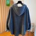UNMUN High-end Gray Hooded Half-zip Sweatshirt For Women, Autumn/winter 2025 New Style, Loose, Mid-length, Covers The_ecoleips.com
