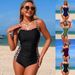 Women's One Piece Swimsuit European American Style Sportswear Bikini_ecoleips.com