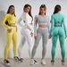 Women's Clothing Fitness Yoga Clothes For Women Spot Goods Quick Drying Sports Long Sleeved Trousers Running Seamless Bra Yoga Suit_ecoleips.com