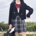 girl JK Uniform Blazer Women Black Badge Autumn Winter Versatile College Style Professional Suit_ecoleips.com