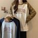 real-shot Cotton Letter-printed Round-neck Raglan Sweatshirt For Women, Spring And Autumn Thin Style,_ecoleips.com