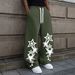 Gothic Star Print High Waist Wide Leg Pants Adjustable Drawstring Lightweight Comfortable Casual Trousers for Women_ecoleips.com