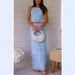 Women's Clothing New Sleeveless Chiffon Elastic Waist Two Piece Suit Ins Holiday Loose Skirt Suit_ecoleips.com
