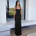 2024 Summer New Independent Station European And American Women's Fashion Sexy Elegant Halter Neck Slim Fit Patchwork_ecoleips.com