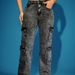 K Fashionable High Elasticity Multi Pocket Work Pants, Denim Pants, Jeans_ecoleips.com