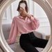 Women's Elegant Solid Color Blouse – Oversized Long Sleeve Button-Down Shirt For Casual & Office (S-Xxl, 7 Colors)_ecoleips.com