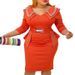Women's Clothing Short Sleeved Waist Bag Hip Beading Professional Style Fashion Dress_ecoleips.com