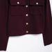 Women's Grey Stand Collar Wool Blend Jacket, Gold Button Decor Short Military Style Coat, Long Sleeve Pocket Casual Outerwear For Daily Commute Street_ecoleips.com