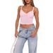 Aria Basics Aria Basics 2024 European And American Summer New Women's Fashion Twist-Neck Camisole Short Versatile Sexy Comfortable Top_ecoleips.com