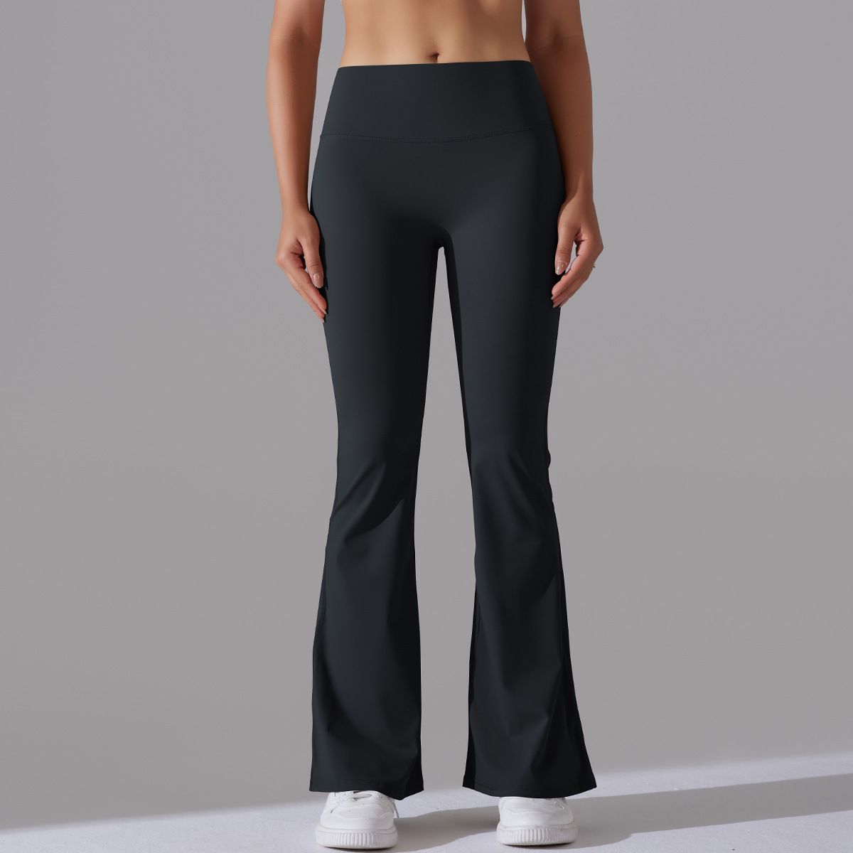 Women's wide-leg pants hip yoga bell bottoms, high waist leisure fitness pants_ecoleips.com