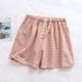 Women's Printed Cotton Sleep Shorts Summer Thin Couple Style Casual Loose Home Lounge Shorts_ecoleips.com