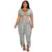 DN8701 Women's Fashion Summer New Tassel Long Pants Cross Short Sleeve Two-Piece Set_ecoleips.com