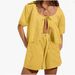 Women's Clothing Summer Lace Up Plaid Top Suit Casual Loose High Waist Wide Leg Pants Women's Short Sleeve_ecoleips.com