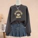 2023 Spring Autumn Women's Pure Cotton Hoodie T-Shirt Thickened Fleece Lined Winter Top Trendy Student Clothing_ecoleips.com